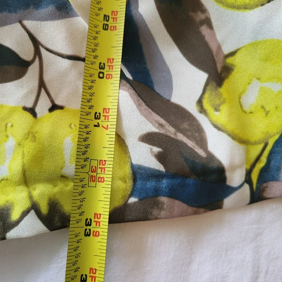 Elodie Cottagecore Lemon Sleeveless Mini Dress w/Buttons & Collar, Size Small - Picture 11 of 15